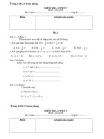 đề kiểm tra toán 8 và 9