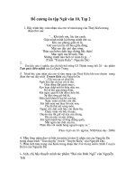 Câu hỏi ôn thi lớp 10 tập 2