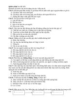 Đề khoa - sử khối 4,5 Học kì II