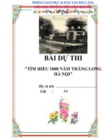 MẪU BÌA BÀI DỰ THI 