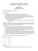 ĐỀ THI MẪU MÔN KINH TẾ VI MÔ pps