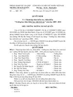 Quyết đinh thành lập đoàn kiểm tra chấm điểm 