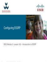Module 2- Lesson 1&2 – Introduction to EIGRP pptx