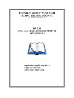 Nâng cao chất lượng dây môn chính tả lớp 2