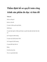 Thẩm định hồ sơ quyết toán công trình sản phẩm đo đạc và bản đồ doc