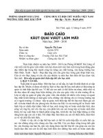 Việc làm mới: Rèn nếp tự quản tinh thần tập thể cho học sinh