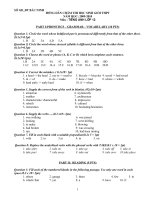 Đáp án HSG Tiếng Anh - Bắc Ninh 2010