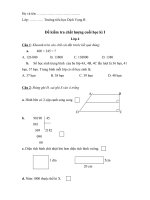 ĐỀ CUỐI HKI TOÁN LỚP 4