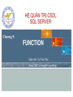 hệ quản trị csdl sql server - chương 9 function