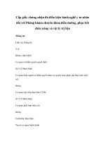 Cấp giấy chứng nhận đủ điều kiện hành nghề y tư nhân đối với Phòng khám chuyên khoa điều dưỡng, phục hồi chức năng và vật lý trị liệu doc