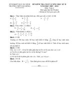 ĐỀ THI HỌC KÌ II. TOÁN 6