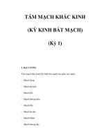 TÁM MẠCH KHÁC KINH (KỲ KINH BÁT MẠCH) (Kỳ 1) pot