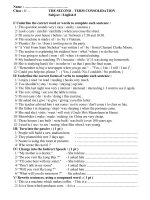 Ôn thi kì 2- Anh 8