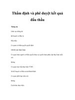 Thẩm định và phê duyệt kết quả đấu thầu ppt