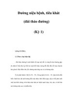Đường niệu bệnh, tiêu khát (đái tháo đường) (Kỳ 1) docx