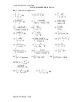 Bài tập tích phân luyện thi ĐH