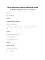 Thủ tục thẩm định và phê duyệt kế hoạch đấu thầu dự án nhóm A sử dụng vốn ngân sách nhà nước docx