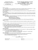 Đề HSG Sinh 9 - Bắc Ninh 2010