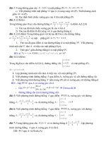 BT hay về đường thẳng trong KG