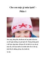 Cho con mặc gì mùa lạnh? Phần 1 pptx