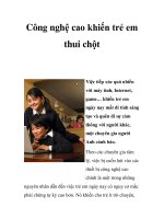 Công nghệ cao khiến trẻ em thui chột pot