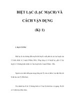 BIỆT LẠC (LẠC MẠCH) VÀ CÁCH VẬN DỤNG (Kỳ 1) pps