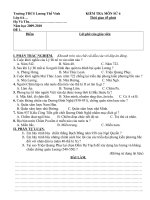 KIỂM TRA HỌC KÌ II SỬ 6