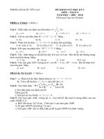 Đề thi HKI Toan 7,8