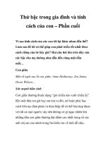 Thứ bậc trong gia đình và tính cách của con – Phần cuối docx