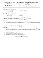 Đề thi thử HK II 11cb 2010