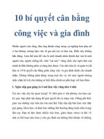 10 bí quyết cân bằng công việc và gia đình potx
