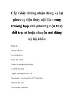 Cấp Giấy chứng nhận đăng ký lại phương tiện thủy nội địa trong trường hợp chủ phương tiện thay đổi trụ sở hoặc chuyển nơi đăng ký hộ khẩu pdf