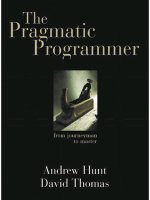 the pragmatic programmer from journeyman to maste-andrew hunt david thomas