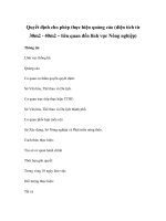 Quyết định cho phép thực hiện quảng cáo (diện tích từ 30m2 - 40m2 – liên quan đến lĩnh vực Nông nghiệp) ppsx