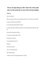 Thủ tục đề nghị (đăng ký) điều chỉnh Giấy chứng nhận đầu tư (Giấy phép đầu tư) (thay đổi tên doanh nghiệp) ppsx