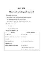 ĐẠO ĐỨC 3 - Thực hành kỹ năng cuối học kỳ I ppsx