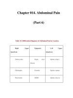 Chapter 014. Abdominal Pain (Part 6) ppt