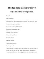 Thủ tục đăng ký đầu tư đối với dự án đầu tư trong nước. potx