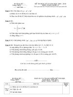 Đề+Đáp án KTRA HKII Toan 12 CB (hay)