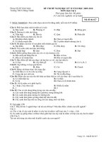 Đề thi đề nghị HK2 09-10 Sinh 6 đề 6