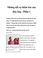 Những nỗi sợ thầm kín của đàn ông - Phần 1 ppt