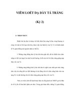 VIÊM LOÉT DẠ DÀY TÁ TRÀNG (Kỳ 2) docx