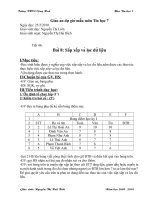 bài 8: Sắp xếp và lọc dữ liệu