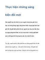Thực hiện những sáng kiến đổi mới potx