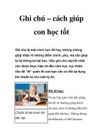 Ghi chú – cách giúp con học tốt pot