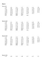 Đáp án đề thi HKII 09-10 Môn Anh Văn 12