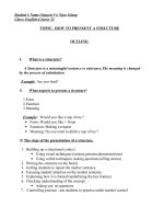 how to present a structure