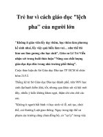 Trẻ hư vì cách giáo dục 