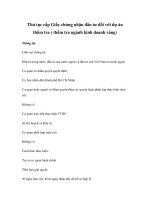 Thủ tục cấp Giấy chứng nhận đầu tư đối với dự án thẩm tra ( thẩm tra ngành kinh doanh vàng) pptx