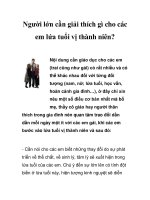 Người lớn cần giải thích gì cho các em lứa tuổi vị thành niên? ppt